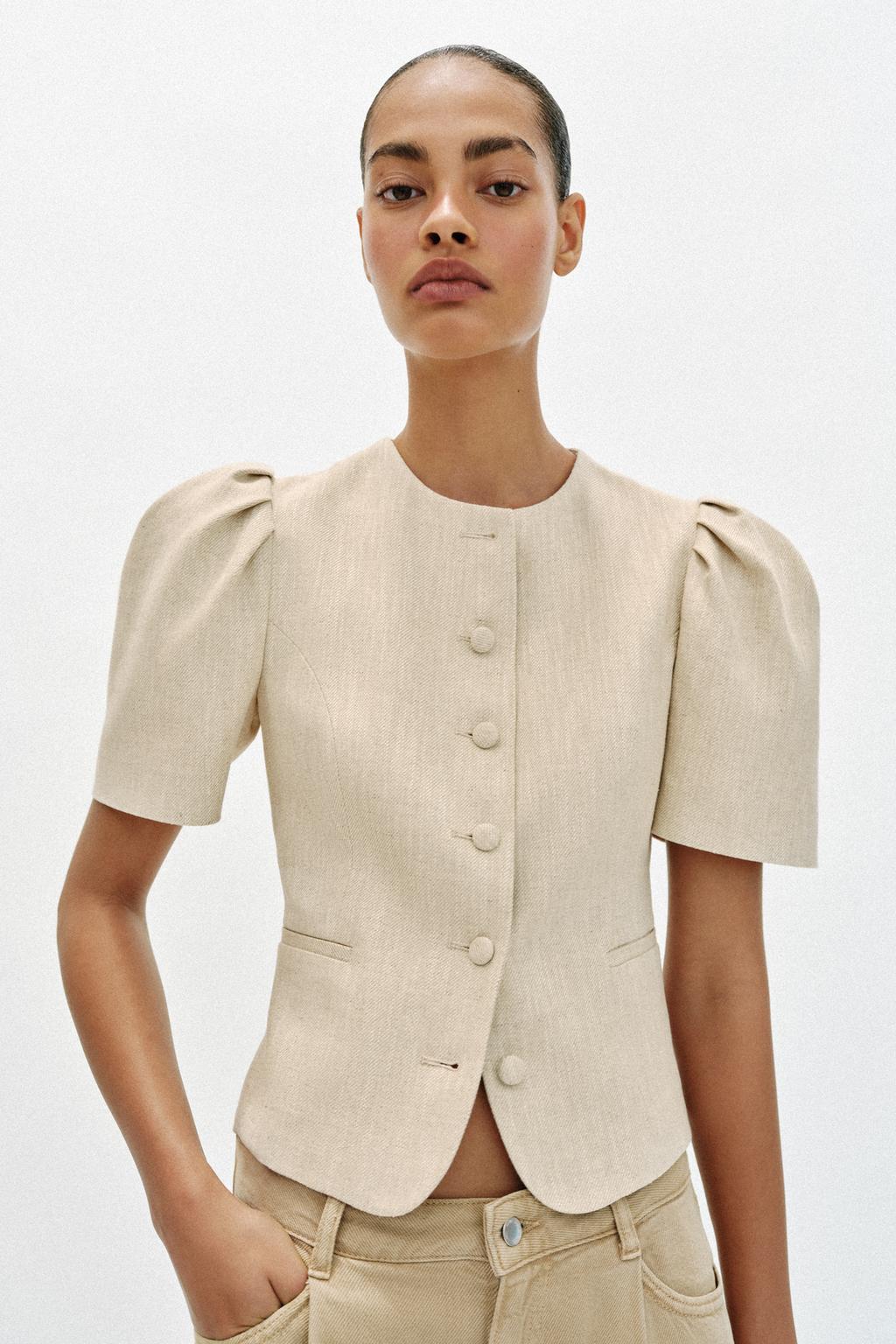 БЛЕЙЗЕР С КОРОТКИМИ РУКАВАМИ-БУФ