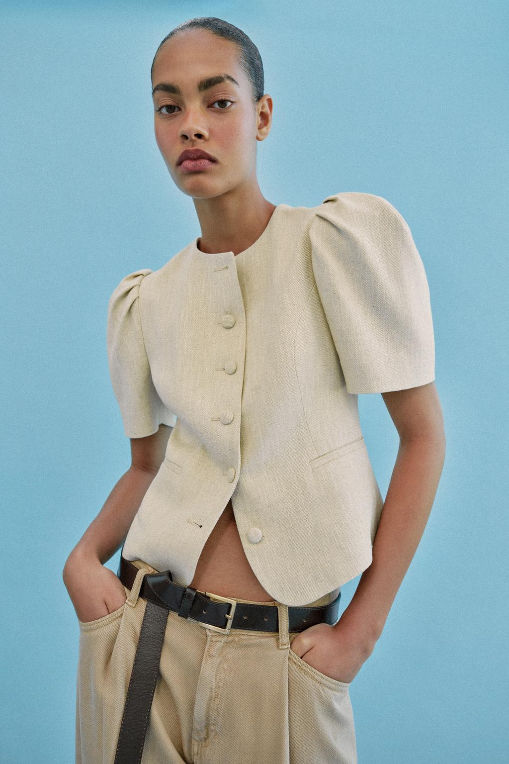 БЛЕЙЗЕР С КОРОТКИМИ РУКАВАМИ-БУФ