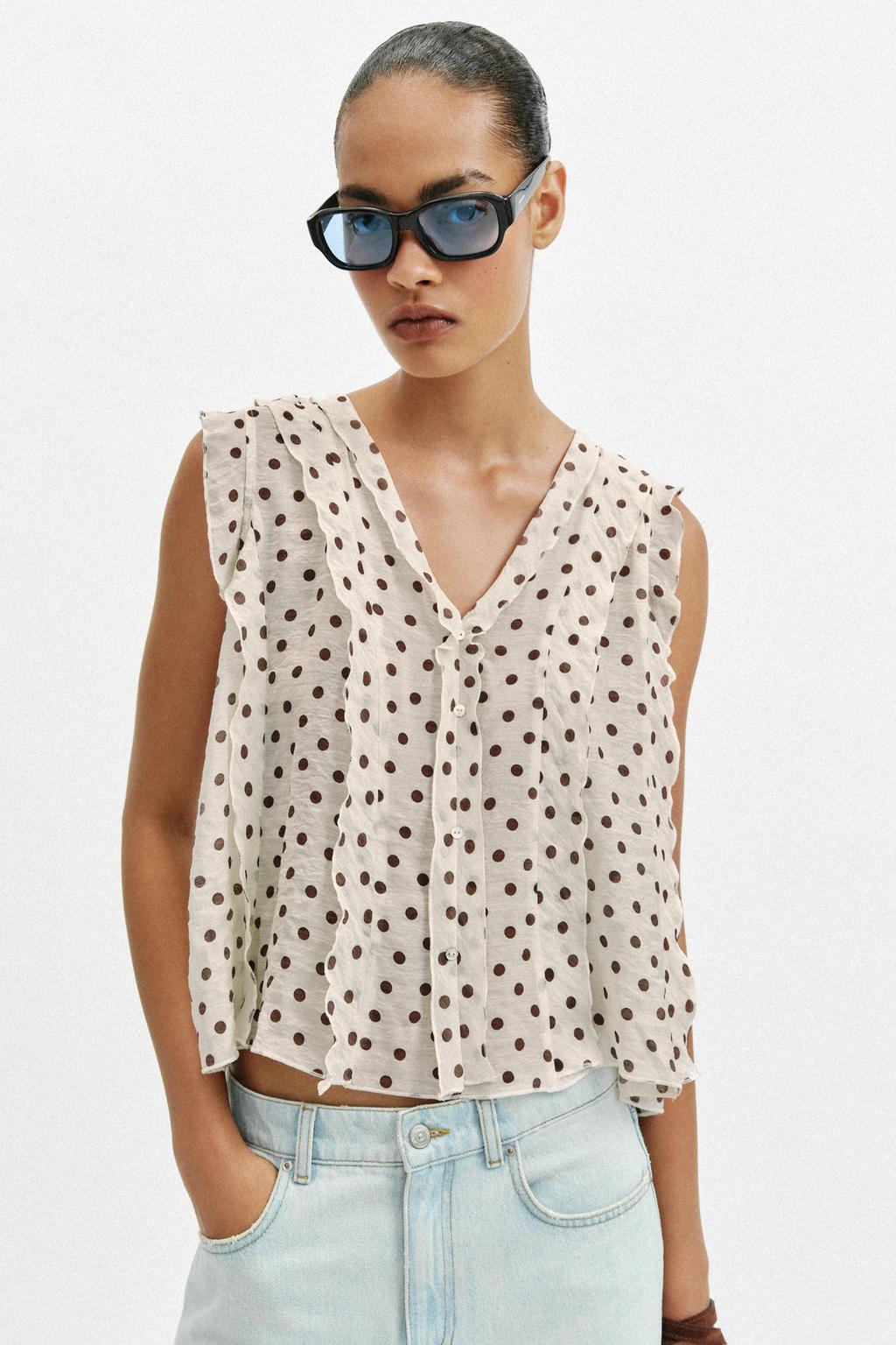 БЛУЗА В ГОРОШЕК