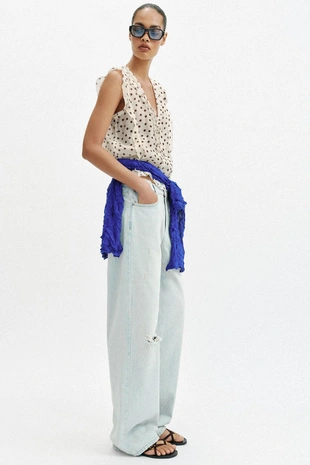 Блуза в горошек- Заказать в России