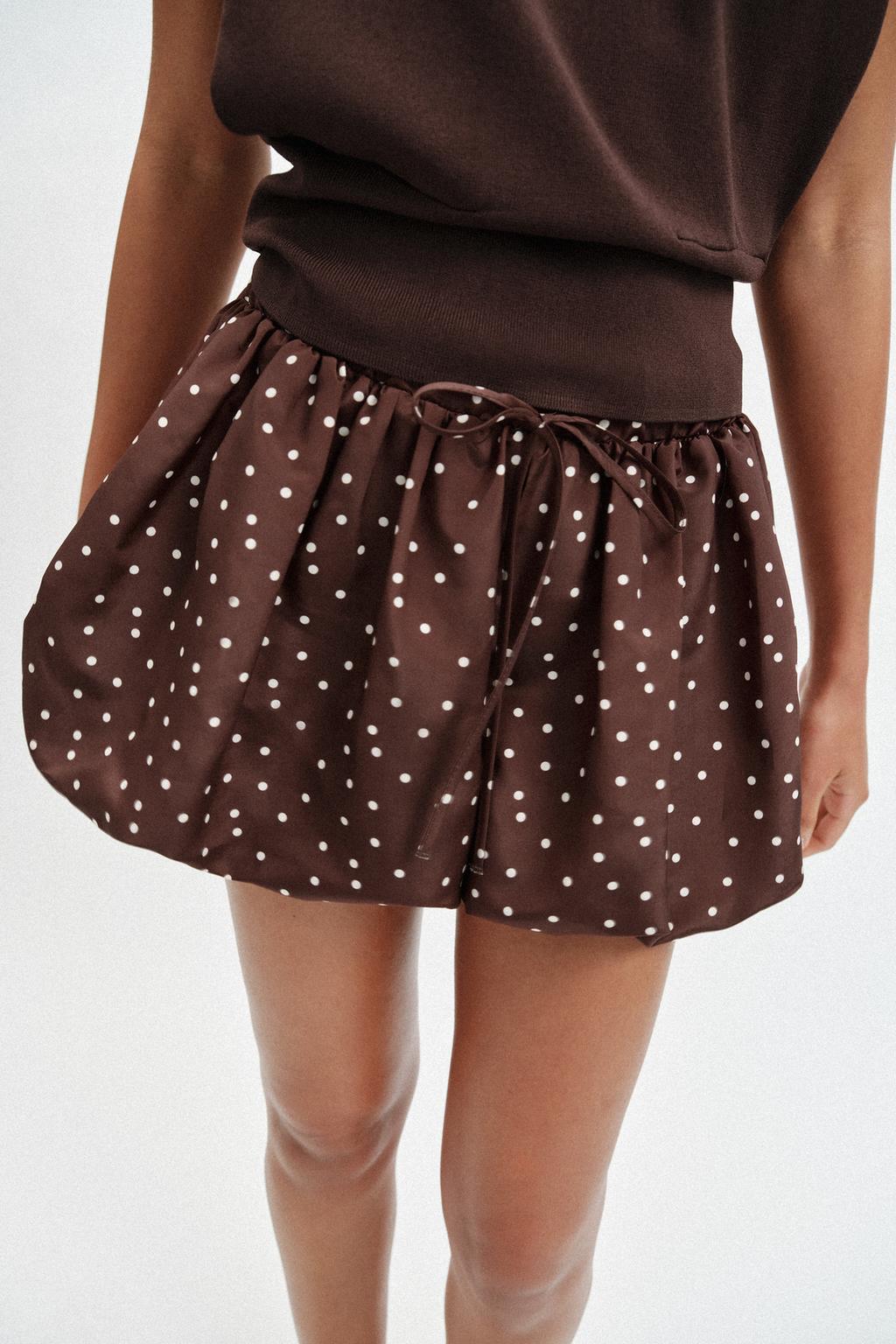 ЮБКА-ШОРТЫ-БАЛЛОН В ГОРОШЕК