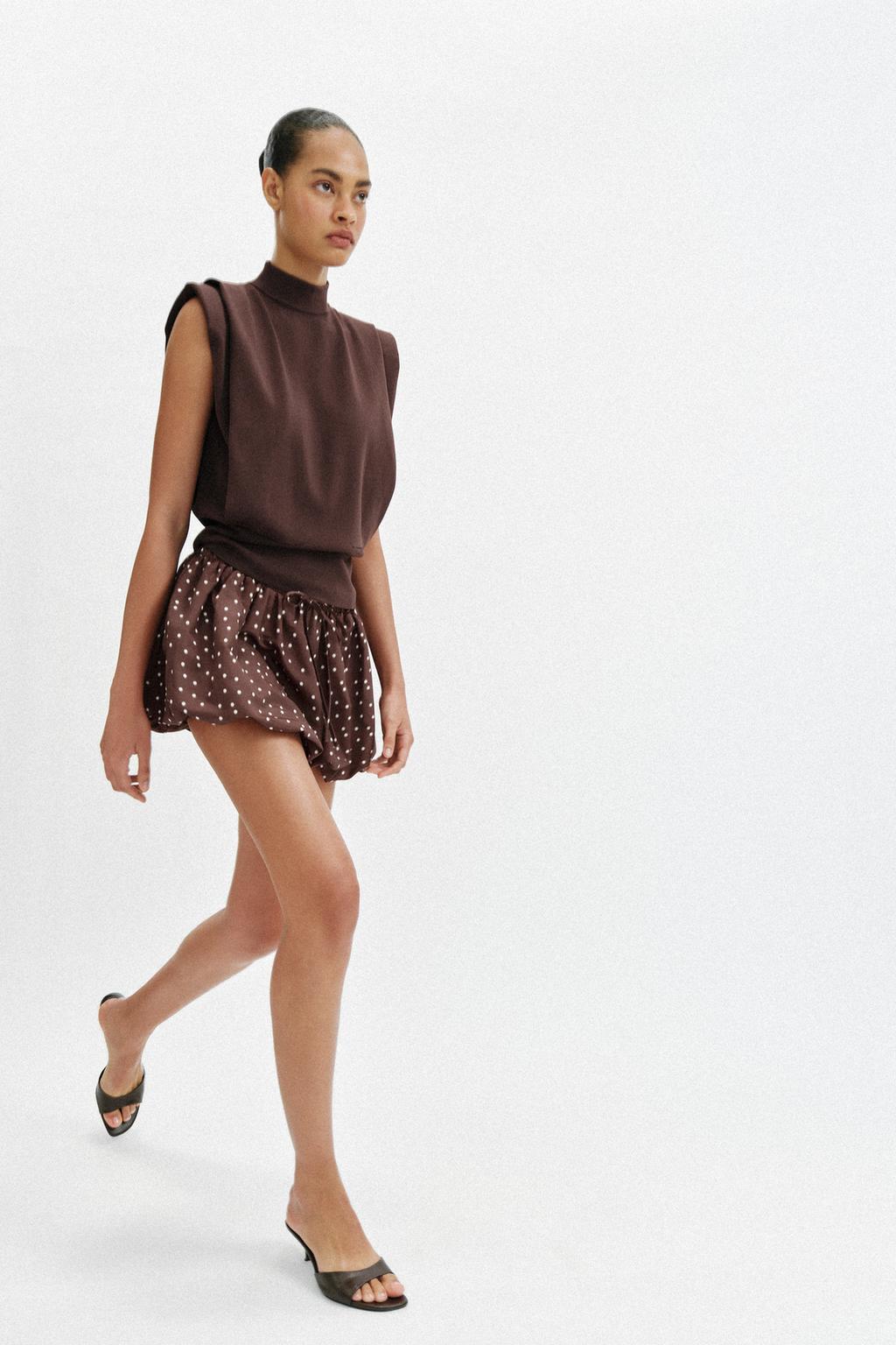 ЮБКА-ШОРТЫ-БАЛЛОН В ГОРОШЕК