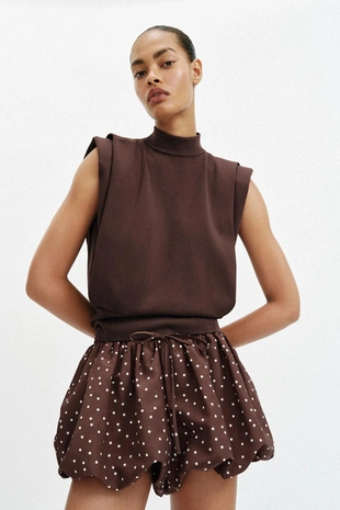 Юбка-шорты-баллон в горошек- Заказать в России