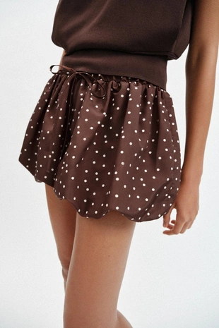 Юбка-шорты-баллон в горошек- Заказать в России