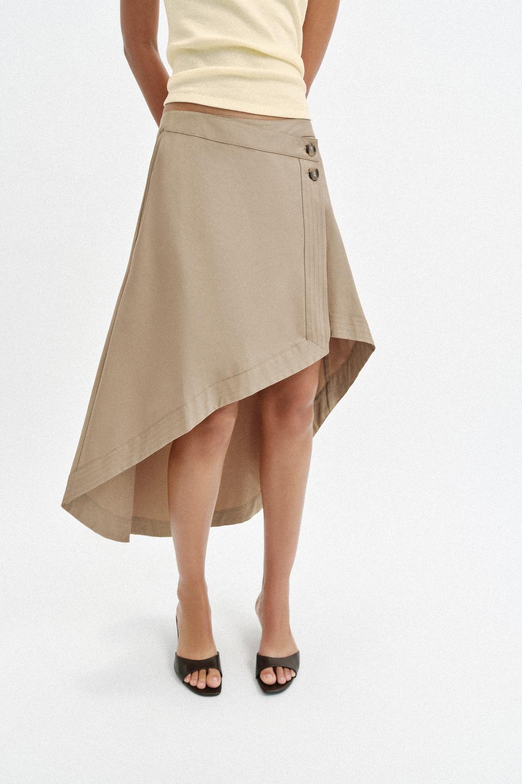 ЮБКА МИДИ АСИММЕТРИЧНОГО КРОЯ