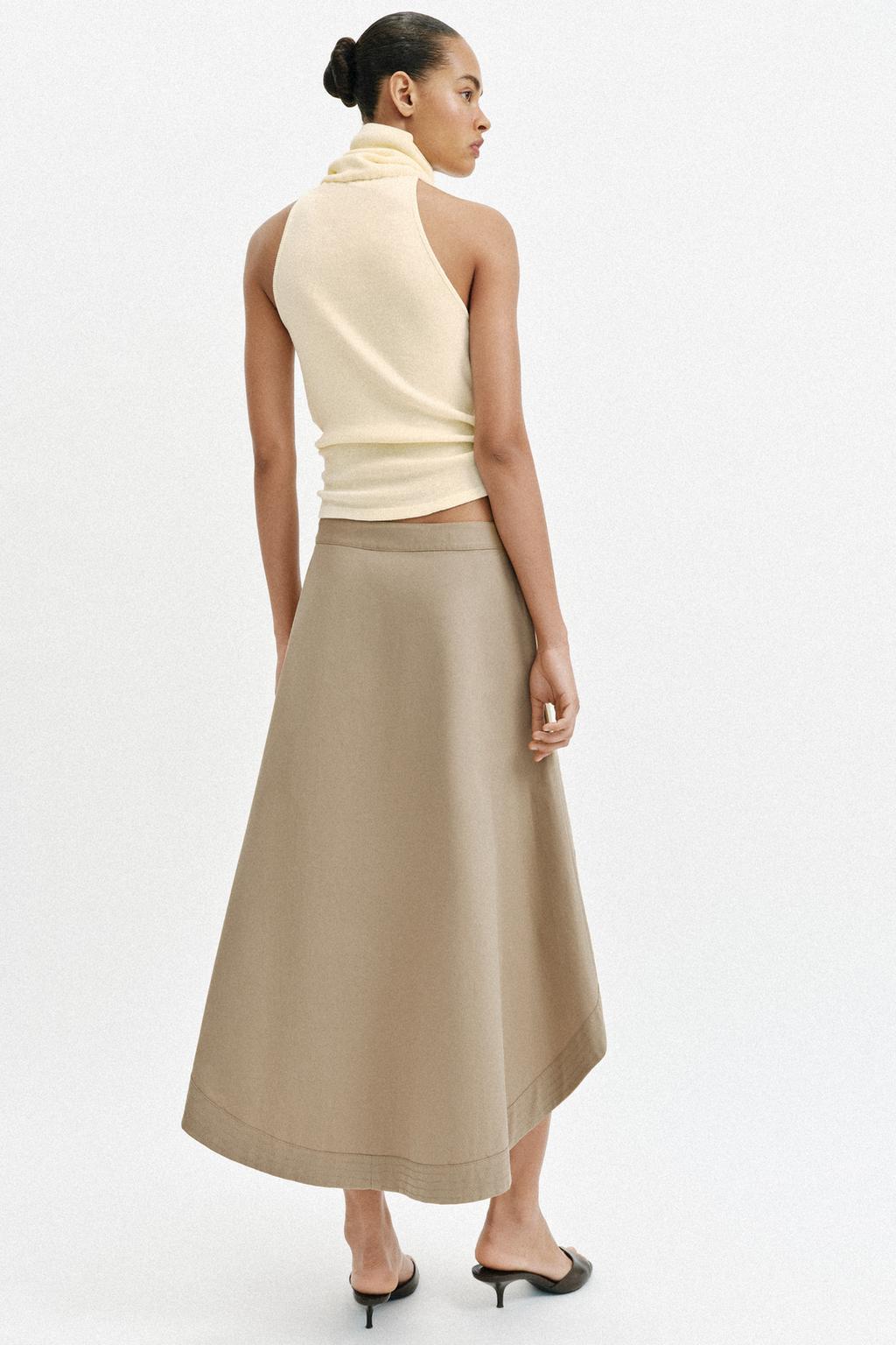 ЮБКА МИДИ АСИММЕТРИЧНОГО КРОЯ