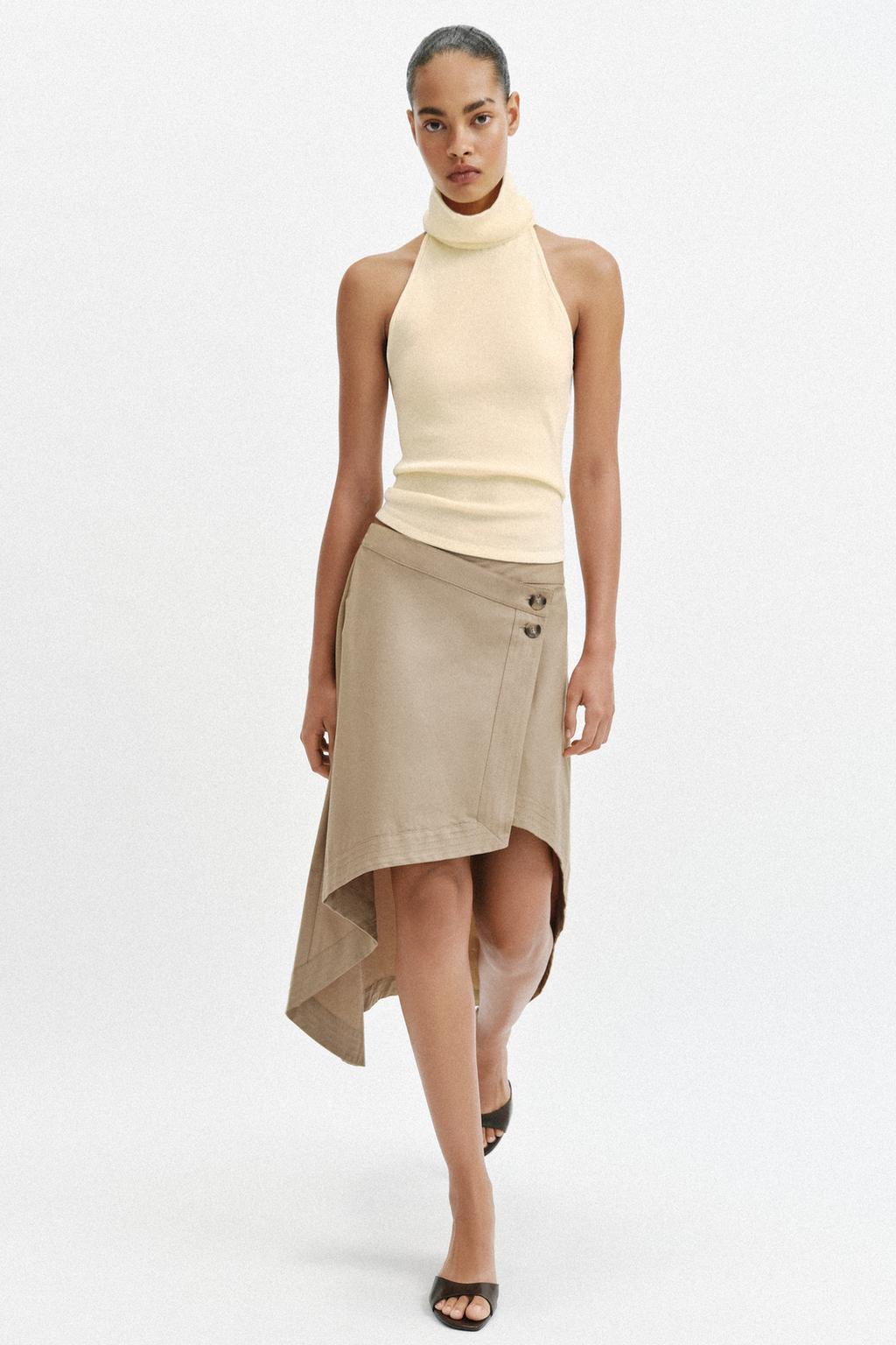 ЮБКА МИДИ АСИММЕТРИЧНОГО КРОЯ