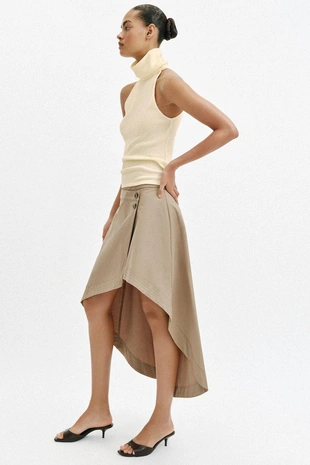 Юбка миди асимметричного кроя- Заказать в России