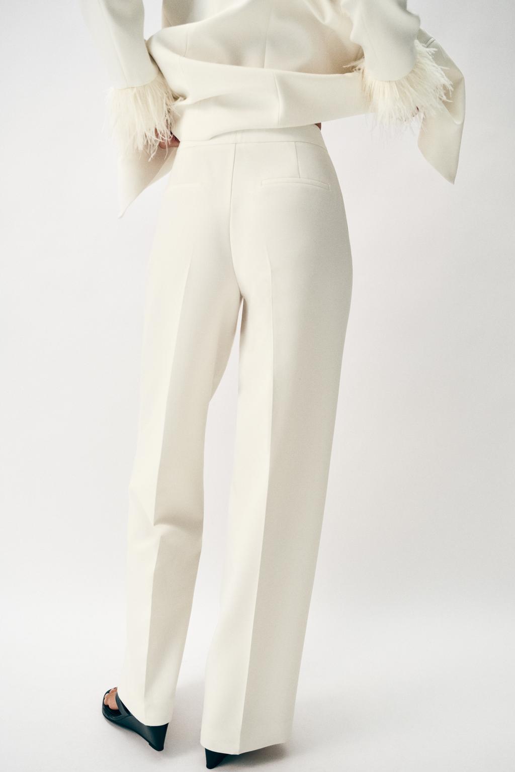 БРЮКИ ПРЯМОГО КРОЯ С ВЫСОКОЙ ПОСАДКОЙ