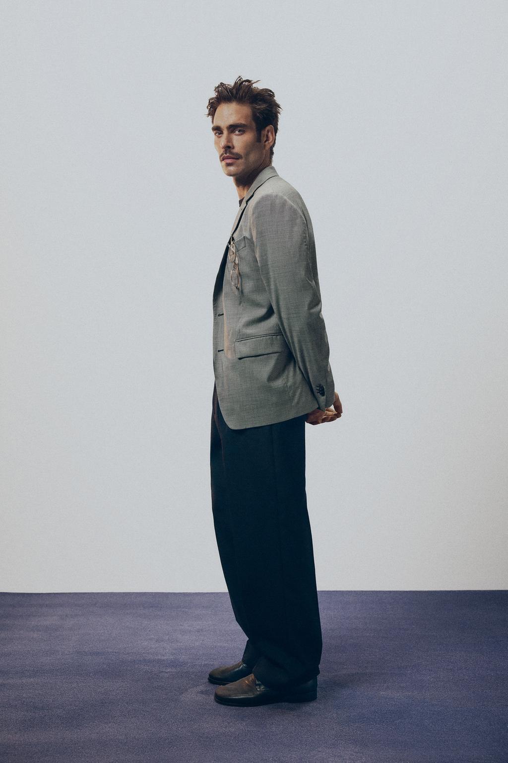 КОСТЮМНЫЙ БЛЕЙЗЕР ИЗ СМЕСОВОЙ ШЕРСТИ В КЛЕТКУ