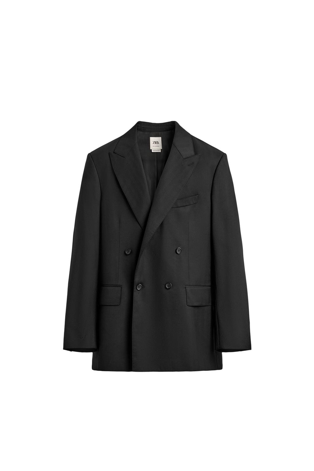 ДВУБОРТНЫЙ КОСТЮМНЫЙ БЛЕЙЗЕР ИЗ 100% ШЕРСТИ