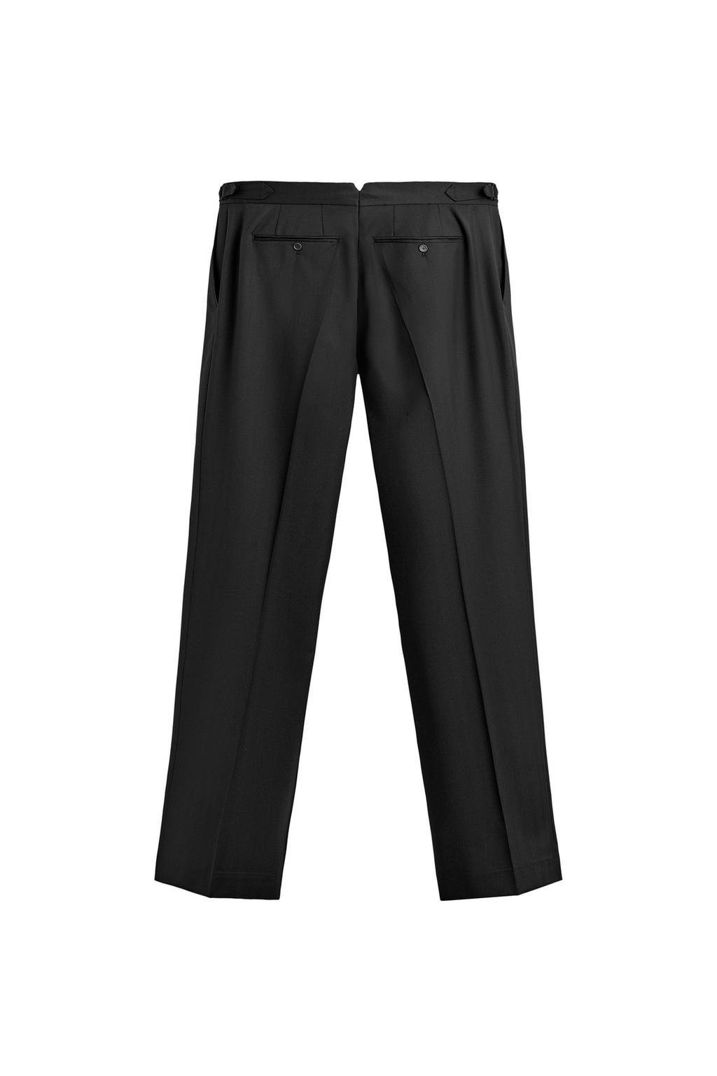 КОСТЮМНЫЕ БРЮКИ ИЗ 100% ШЕРСТИ С ЗАЩИПАМИ