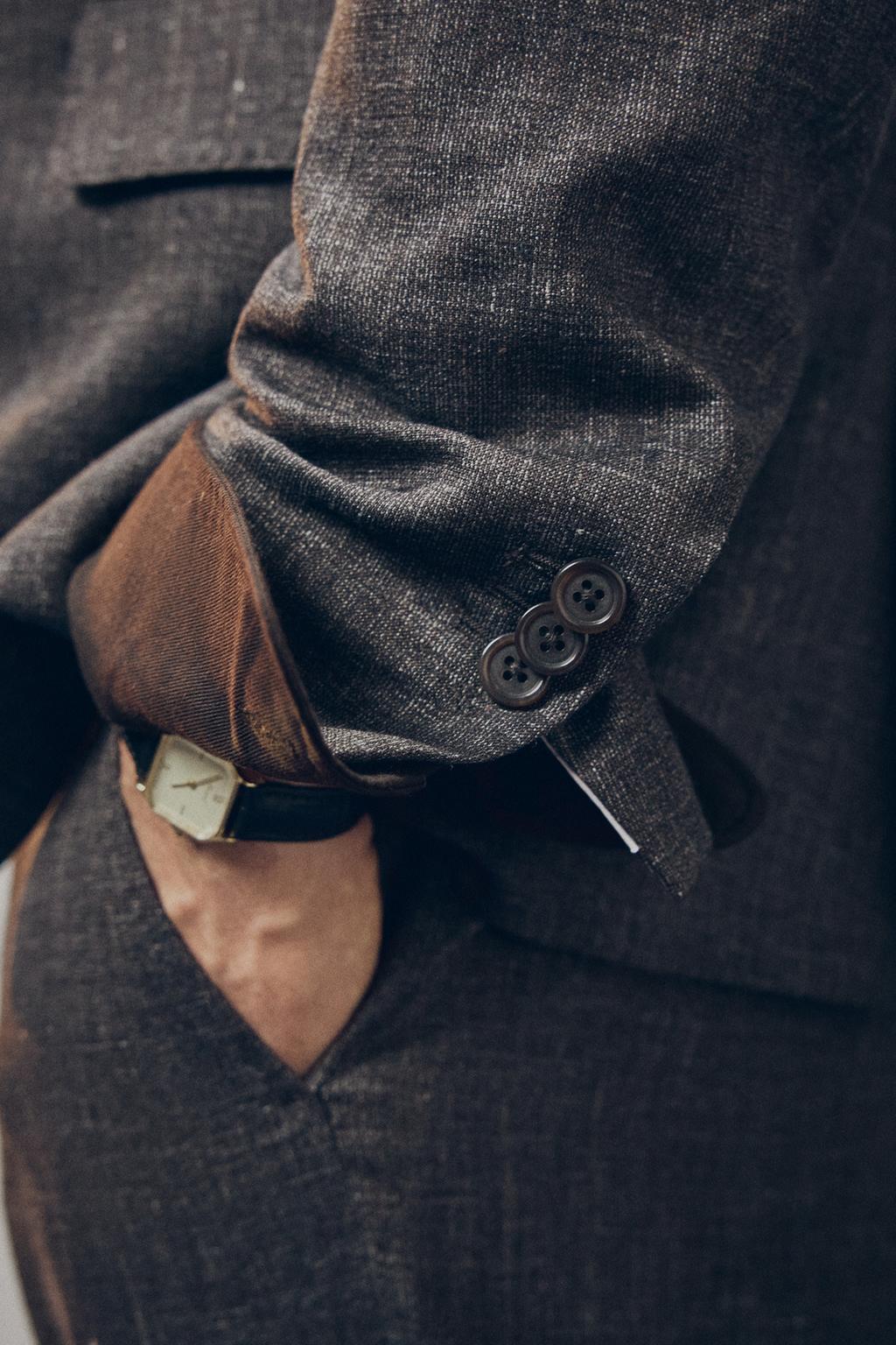 КОСТЮМНЫЙ БЛЕЙЗЕР REGULAR FIT ИЗ РЕЛЬЕФНОЙ ТКАНИ