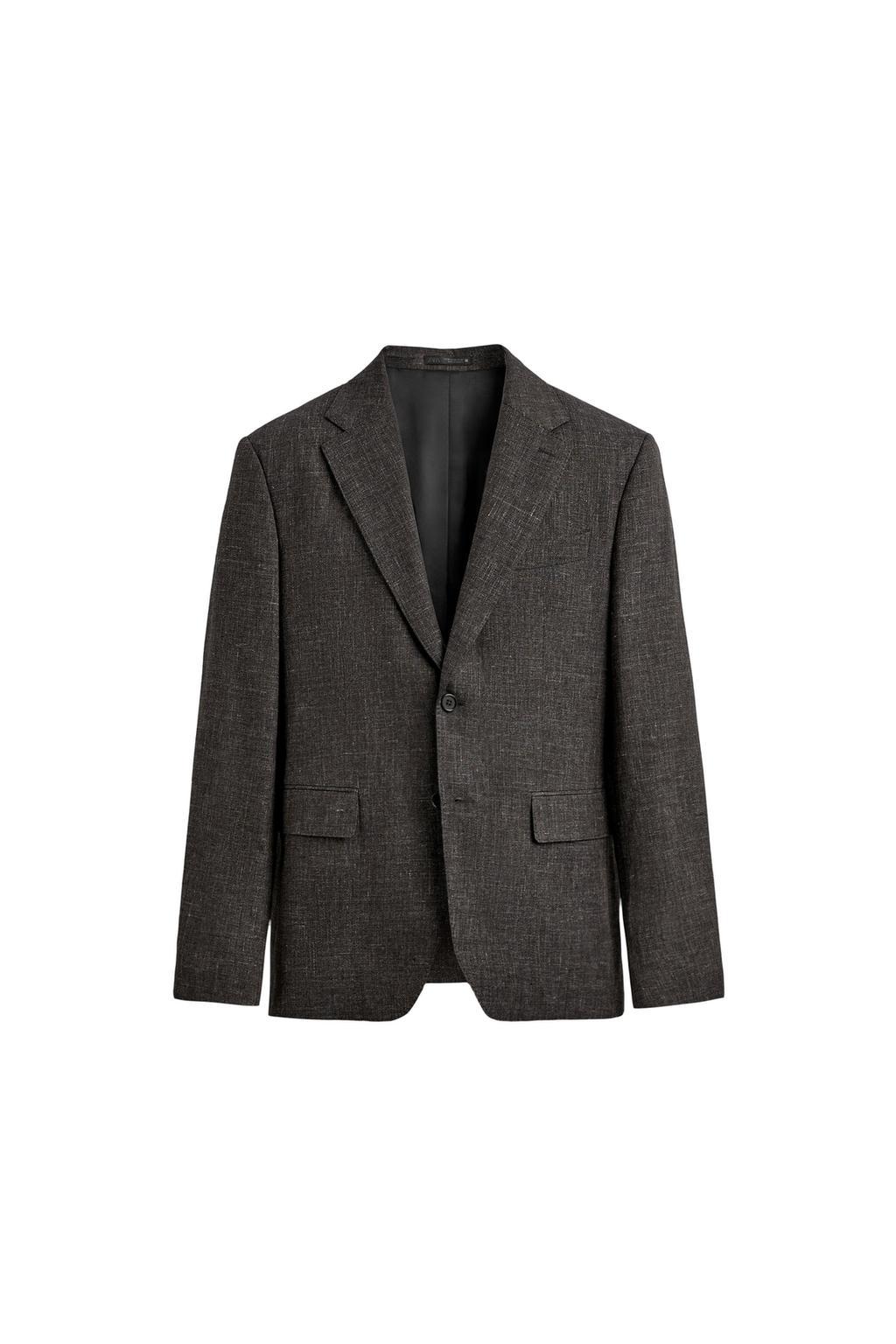 КОСТЮМНЫЙ БЛЕЙЗЕР REGULAR FIT ИЗ РЕЛЬЕФНОЙ ТКАНИ