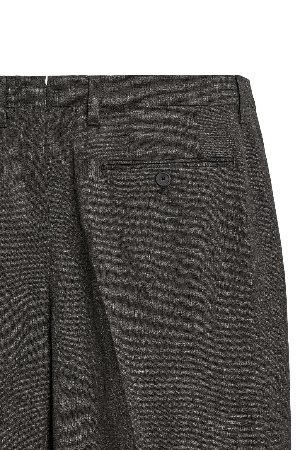 КОСТЮМНЫЕ БРЮКИ КЛАССИЧЕСКОГО КРОЯ ИЗ РЕЛЬЕФНОЙ ТКАНИ