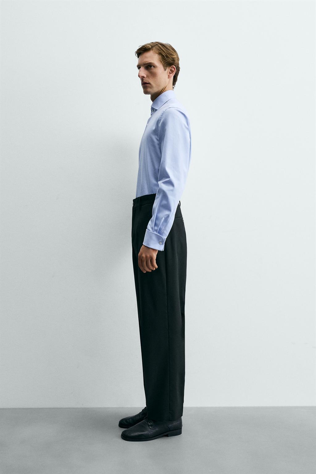 РУБАШКА SLIM FIT С ДВОЙНЫМИ МАНЖЕТАМИ