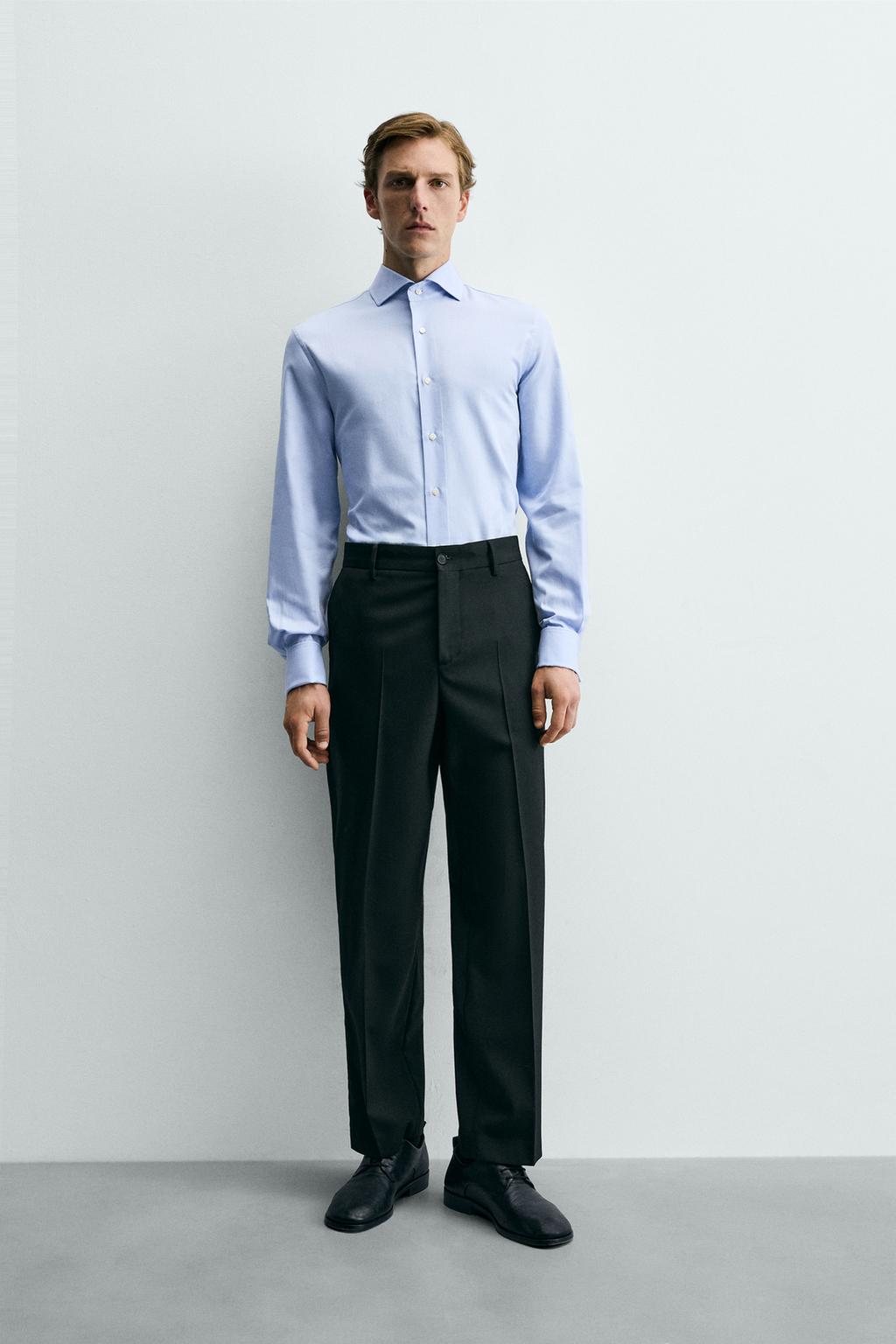 РУБАШКА SLIM FIT С ДВОЙНЫМИ МАНЖЕТАМИ