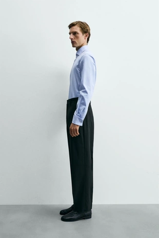 Рубашка Slim Fit с двойными манжетами- Заказать в России