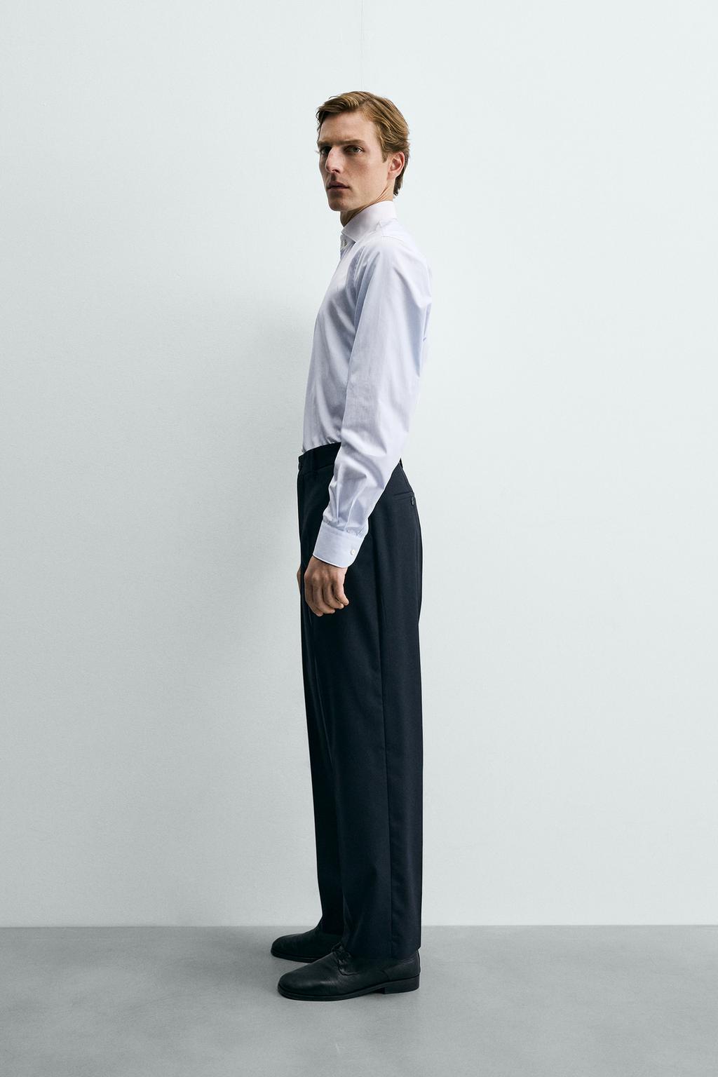 РУБАШКА SLIM FIT С КОНТРАСТНЫМ ВОРОТНИКОМ