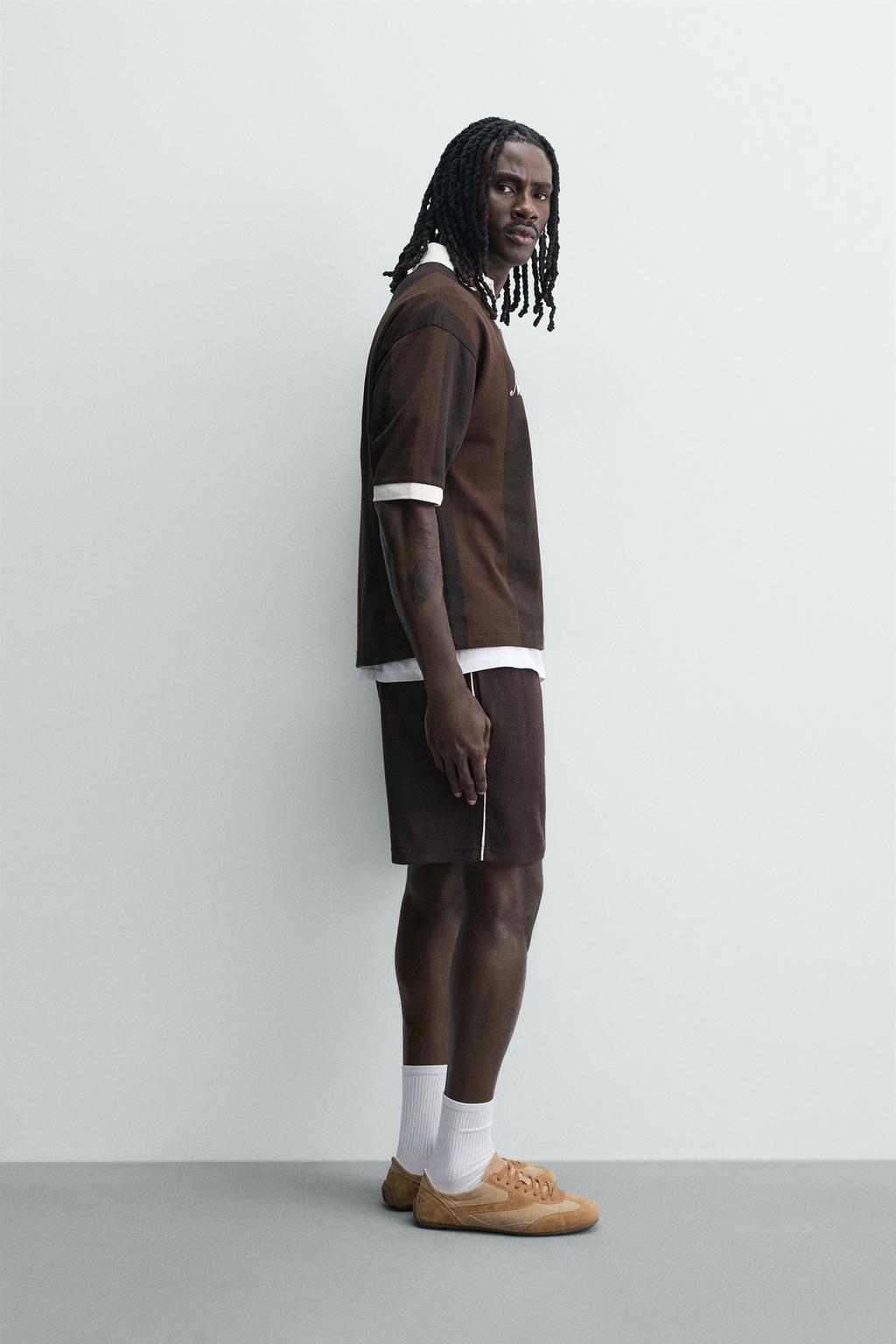 ШОРТЫ В СТИЛЕ РЕТРО ФУТБОЛ С КОНТРАСТНЫМИ ЭЛЕМЕНТАМИ