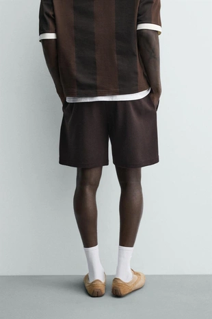 Шорты в стиле ретро футбол с контрастными элементами- Заказать в России