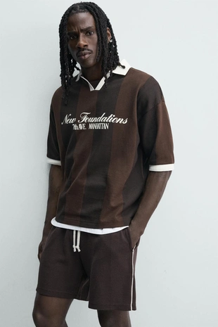 Шорты в стиле ретро футбол с контрастными элементами- Заказать в России