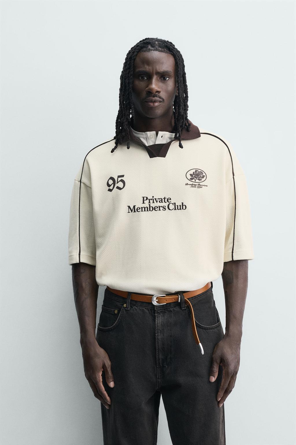 ПОЛО РЕТРО ФУТБОЛ С КОНТРАСТНОЙ ВЫШИВКОЙ