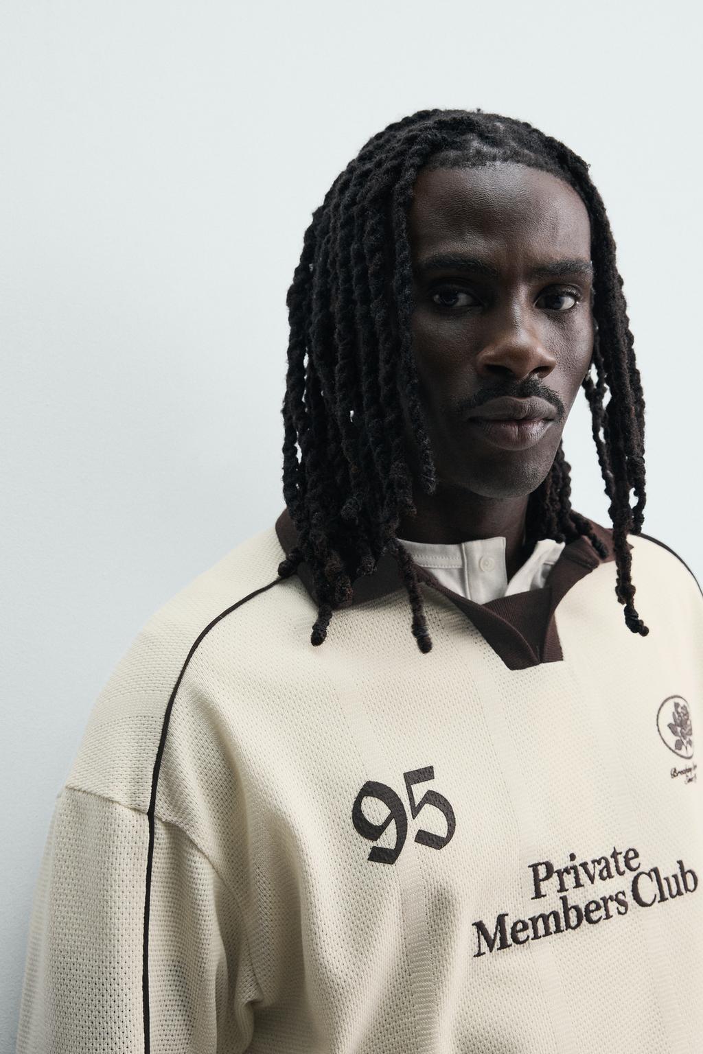 ПОЛО РЕТРО ФУТБОЛ С КОНТРАСТНОЙ ВЫШИВКОЙ