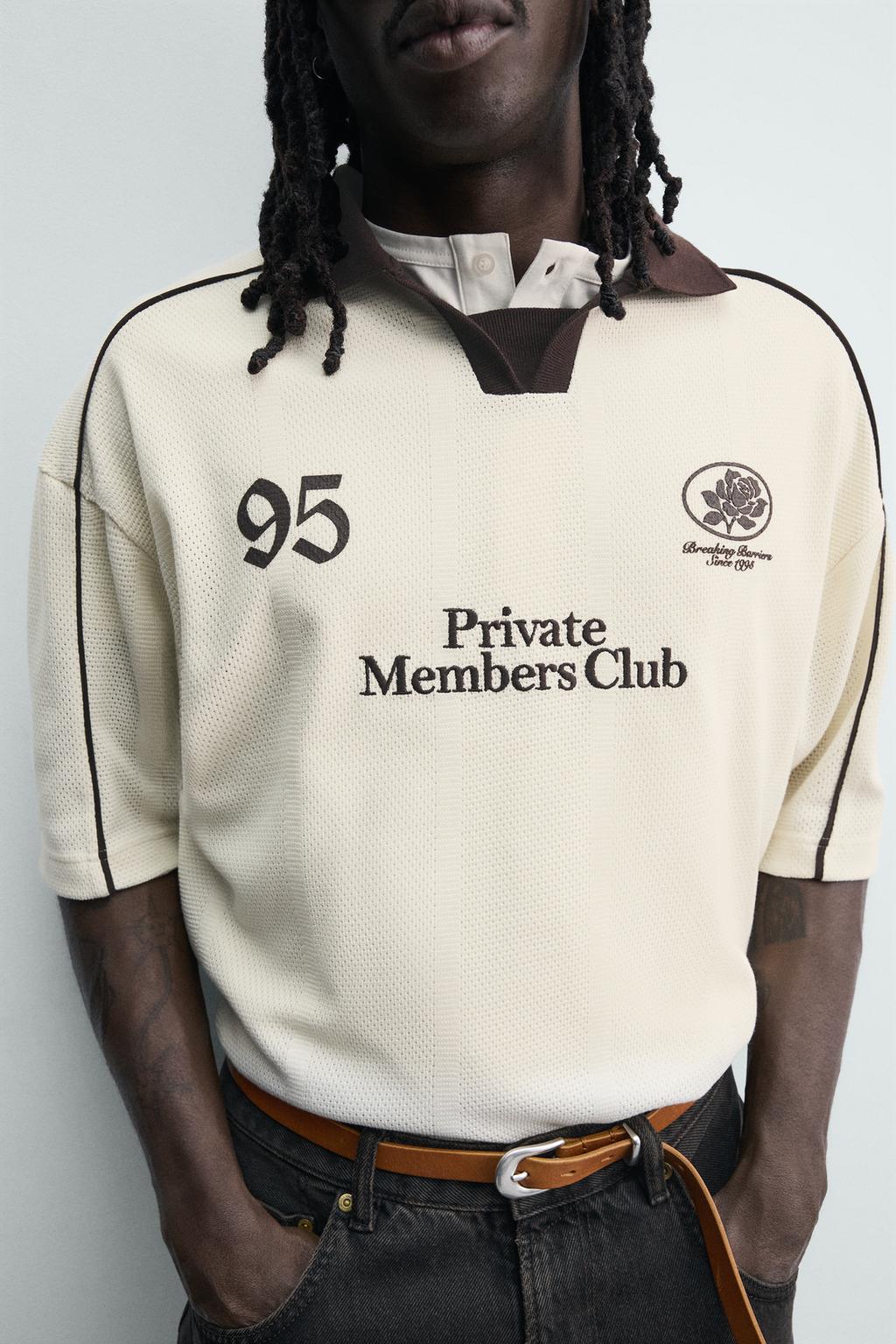 ПОЛО РЕТРО ФУТБОЛ С КОНТРАСТНОЙ ВЫШИВКОЙ