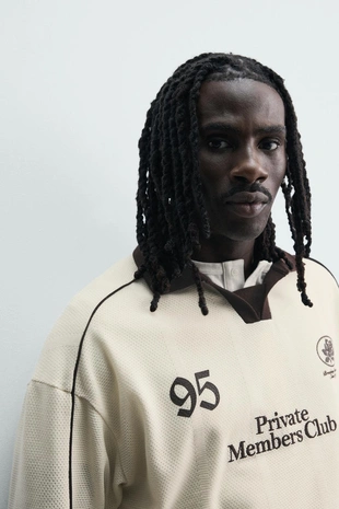 Поло ретро футбол с контрастной вышивкой- Заказать в России