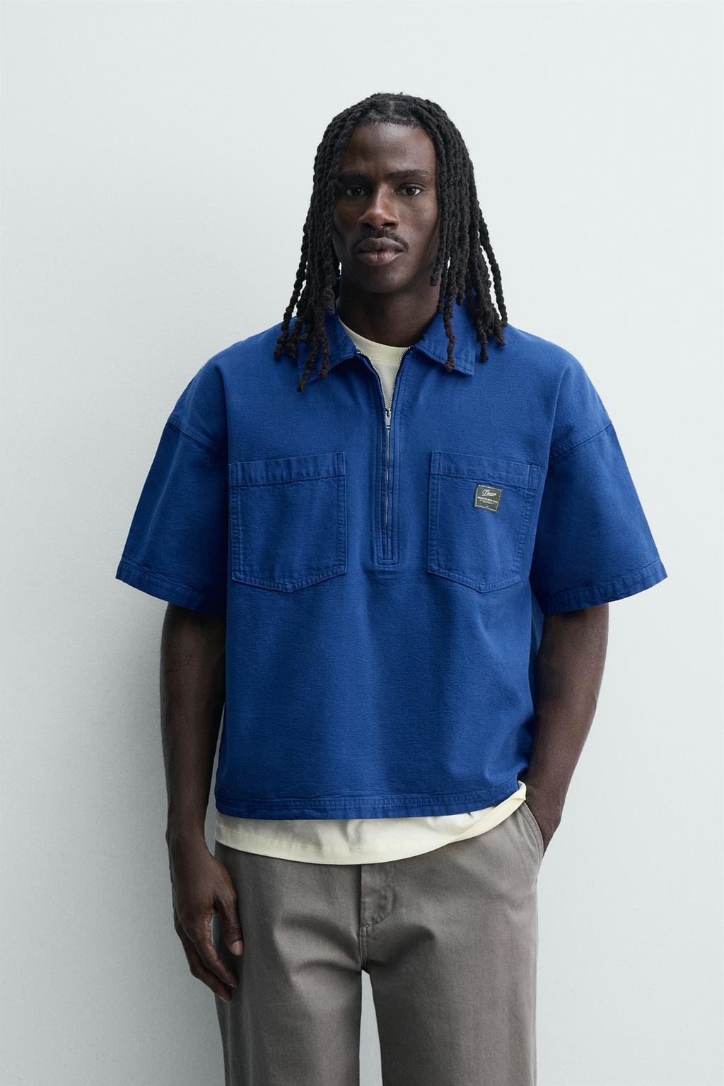 ПОЛО BOXY FIT В ПОЛОСКУ С ЭФФЕКТОМ ПОТЕРТОСТИ