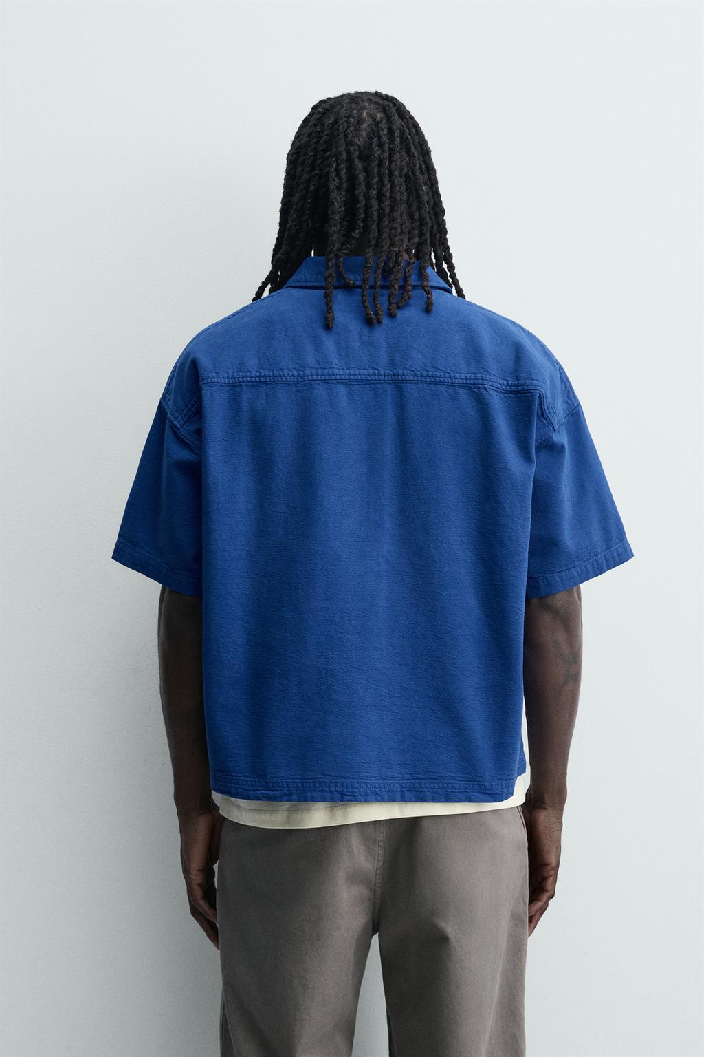 ПОЛО BOXY FIT В ПОЛОСКУ С ЭФФЕКТОМ ПОТЕРТОСТИ