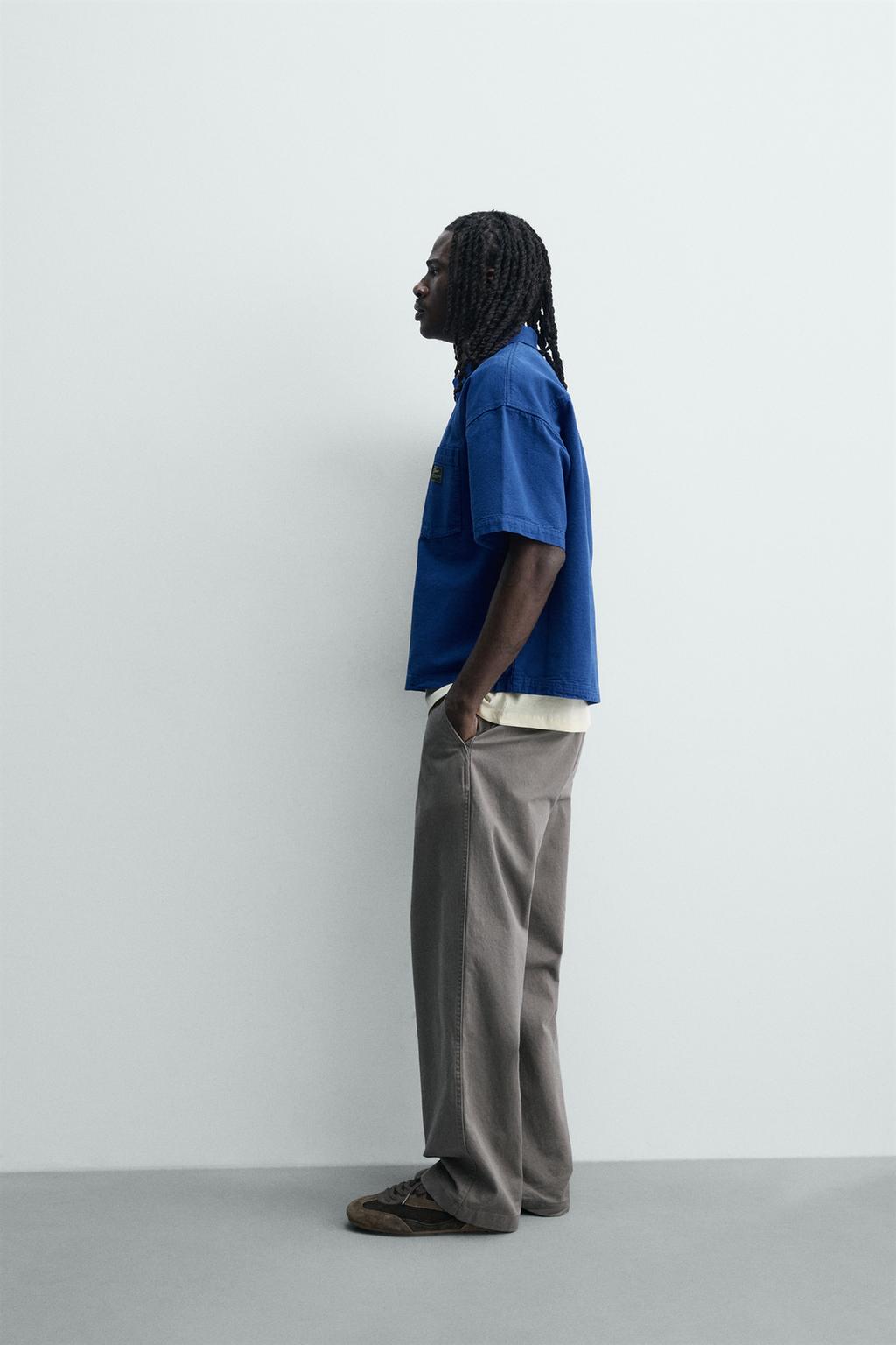 ПОЛО BOXY FIT В ПОЛОСКУ С ЭФФЕКТОМ ПОТЕРТОСТИ