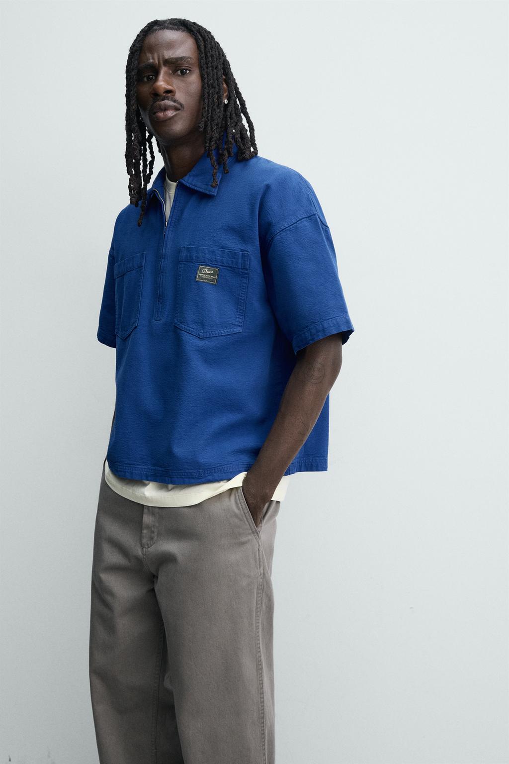 ПОЛО BOXY FIT В ПОЛОСКУ С ЭФФЕКТОМ ПОТЕРТОСТИ