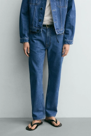 Джинсы Straight длиной до щиколотки- Заказать в России