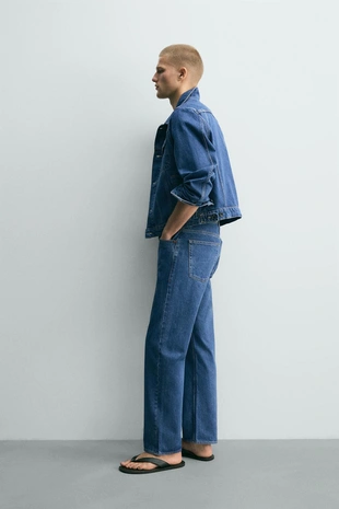 Джинсы Straight длиной до щиколотки- Заказать в России