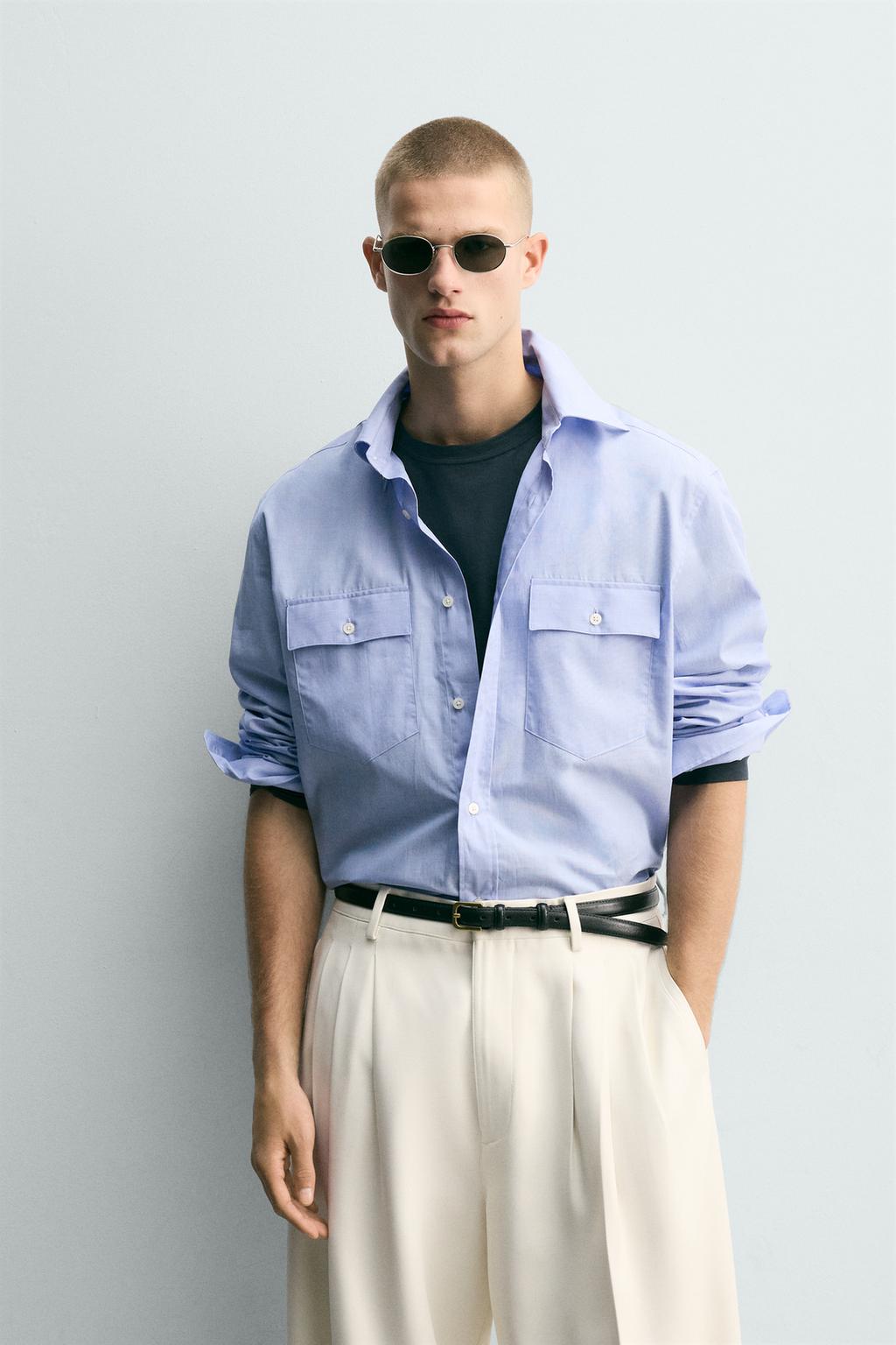 РУБАШКА СВОБОДНОГО КРОЯ С КАРМАНАМИ