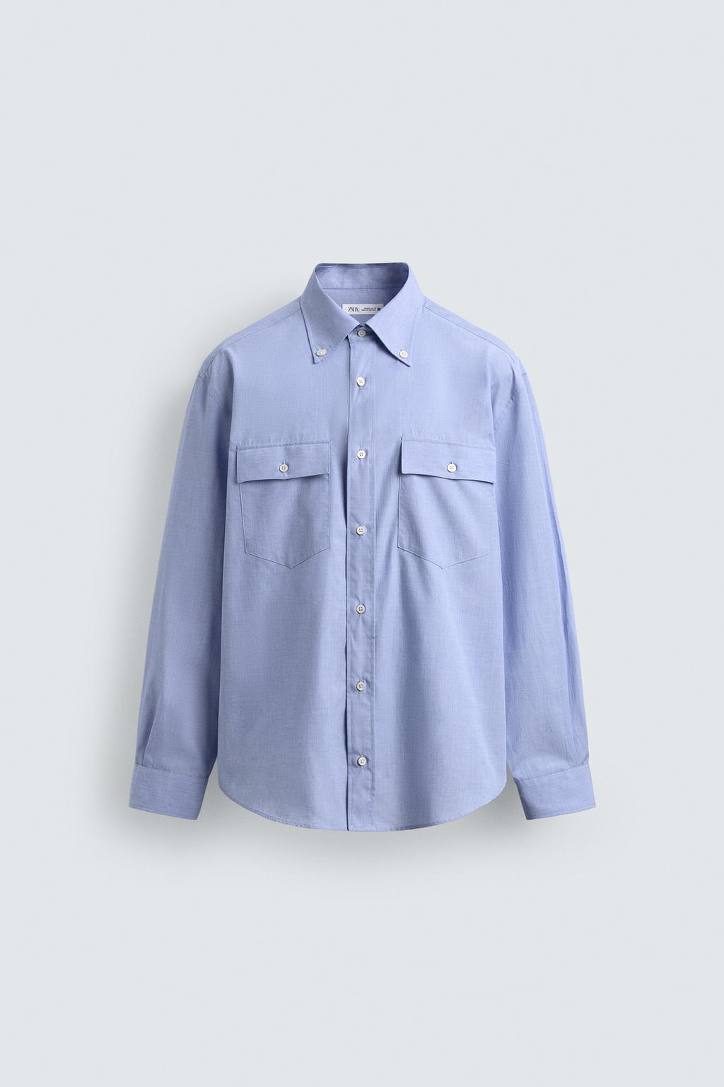 РУБАШКА СВОБОДНОГО КРОЯ С КАРМАНАМИ