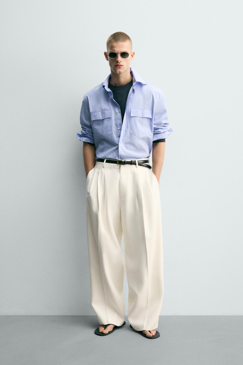 РУБАШКА СВОБОДНОГО КРОЯ С КАРМАНАМИ