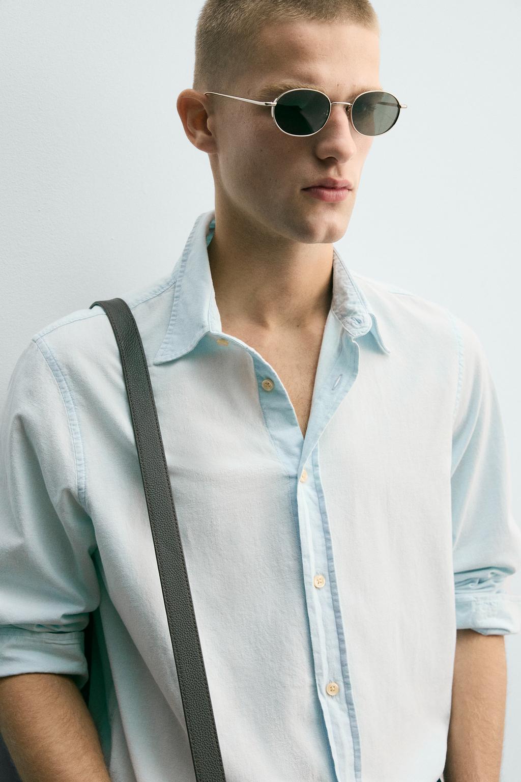 РУБАШКА ИЗ ЛЕГКОГО ХЛОПКОВОГО ДЕНИМА