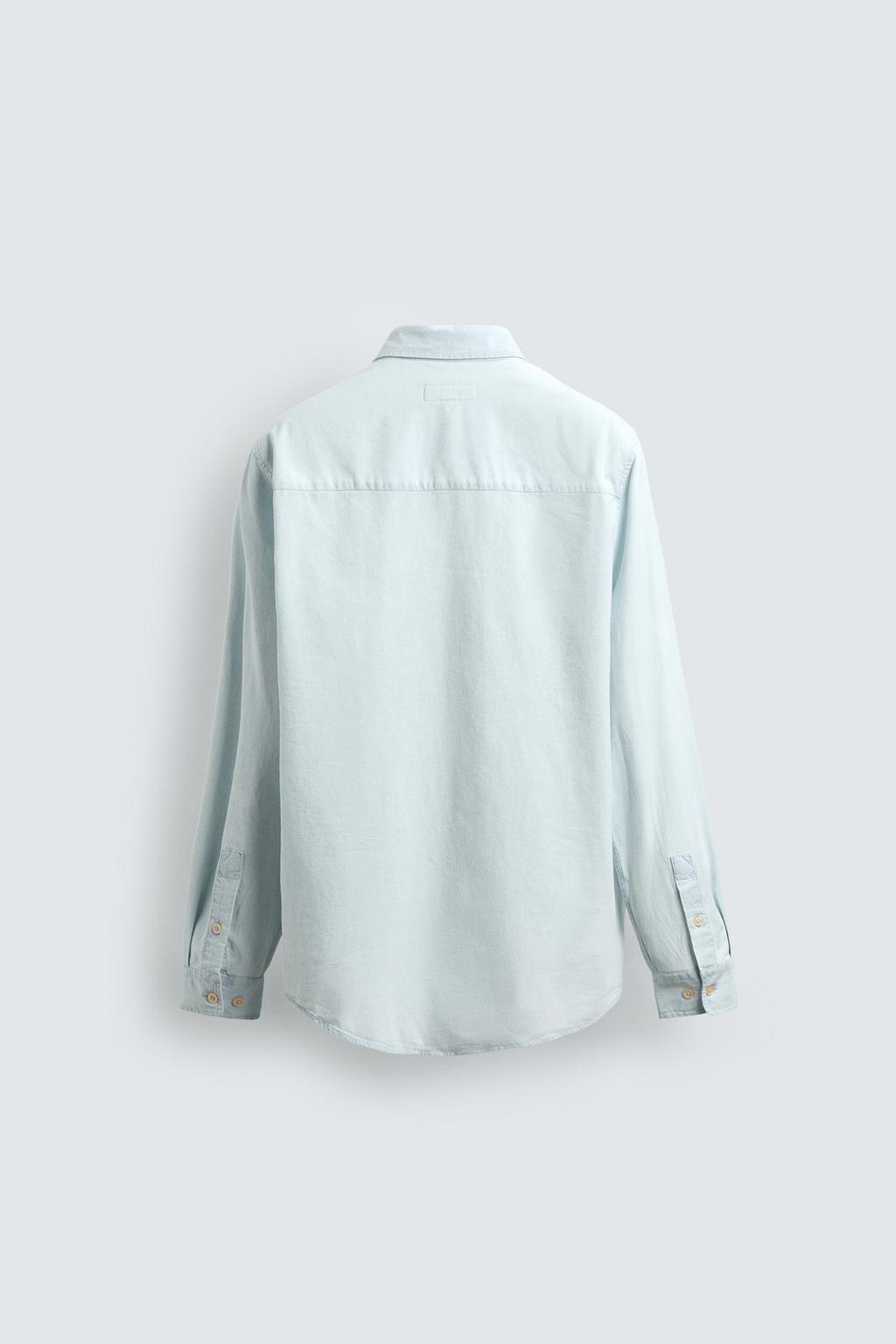РУБАШКА ИЗ ЛЕГКОГО ХЛОПКОВОГО ДЕНИМА