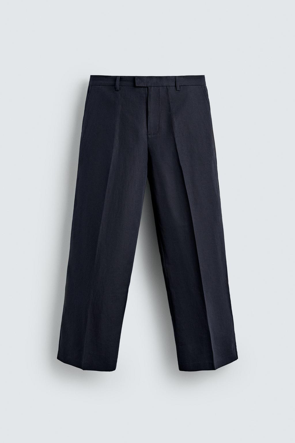 БРЮКИ RELAXED FIT ИЗ ХЛОПКА И ЛЬНА