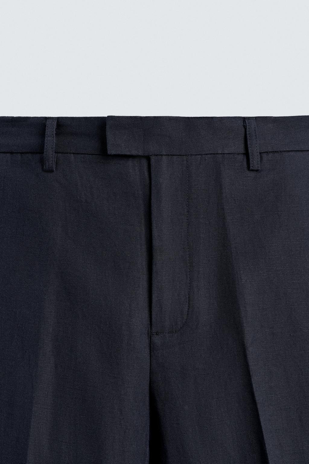 БРЮКИ RELAXED FIT ИЗ ХЛОПКА И ЛЬНА