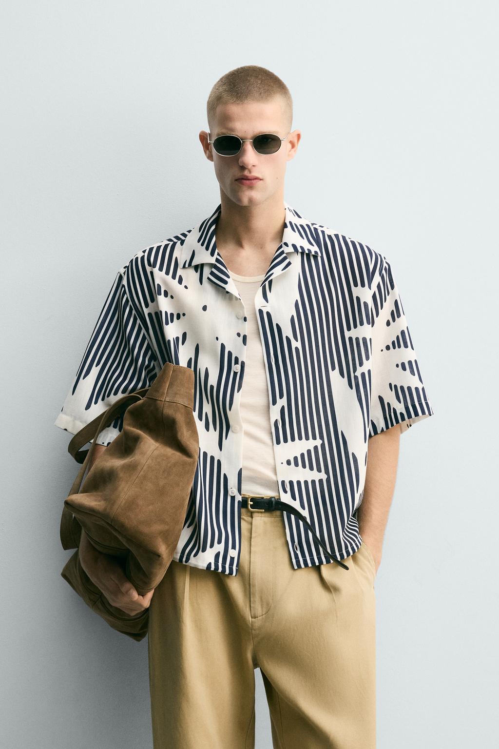 РУБАШКА BOXY FIT В ПОЛОСКУ