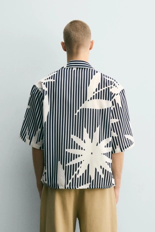 Рубашка Boxy Fit в полоску- Заказать в России