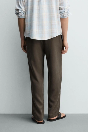 Брюки Regular Fit из 100% лиоцелла