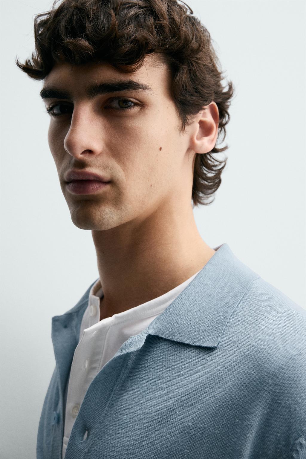 РУБАШКА ИЗ 100% ЛЬНЯНОГО ТРИКОТАЖА