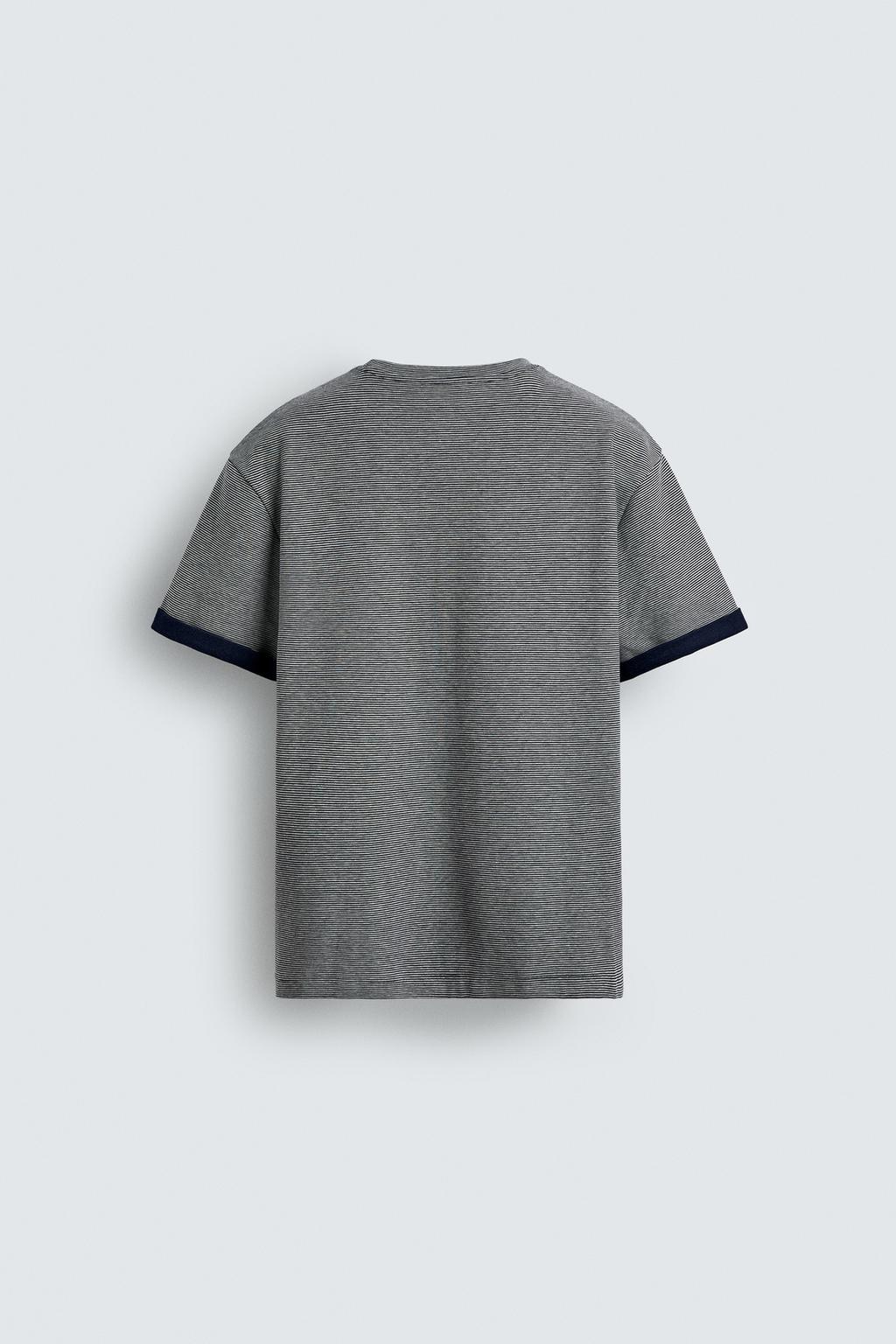 ЖАККАРДОВАЯ ФУТБОЛКА В КОНТРАСТНУЮ ПОЛОСКУ