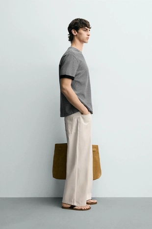 Жаккардовая футболка в контрастную полоску- Заказать в России