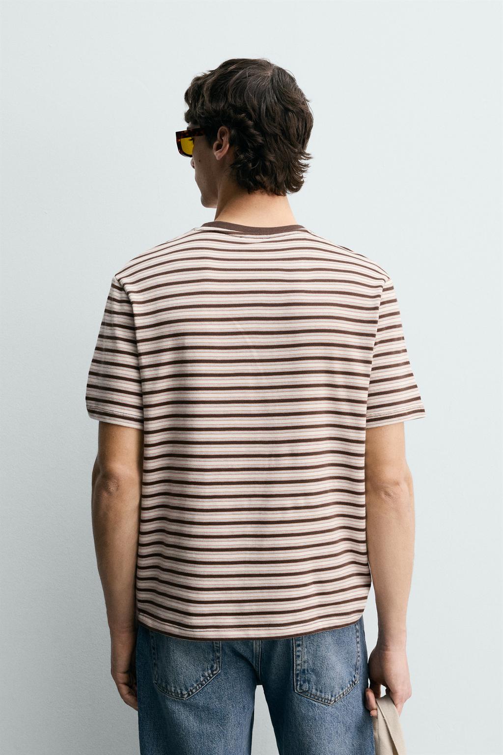 ЖАККАРДОВАЯ ФУТБОЛКА В КОНТРАСТНУЮ ПОЛОСКУ